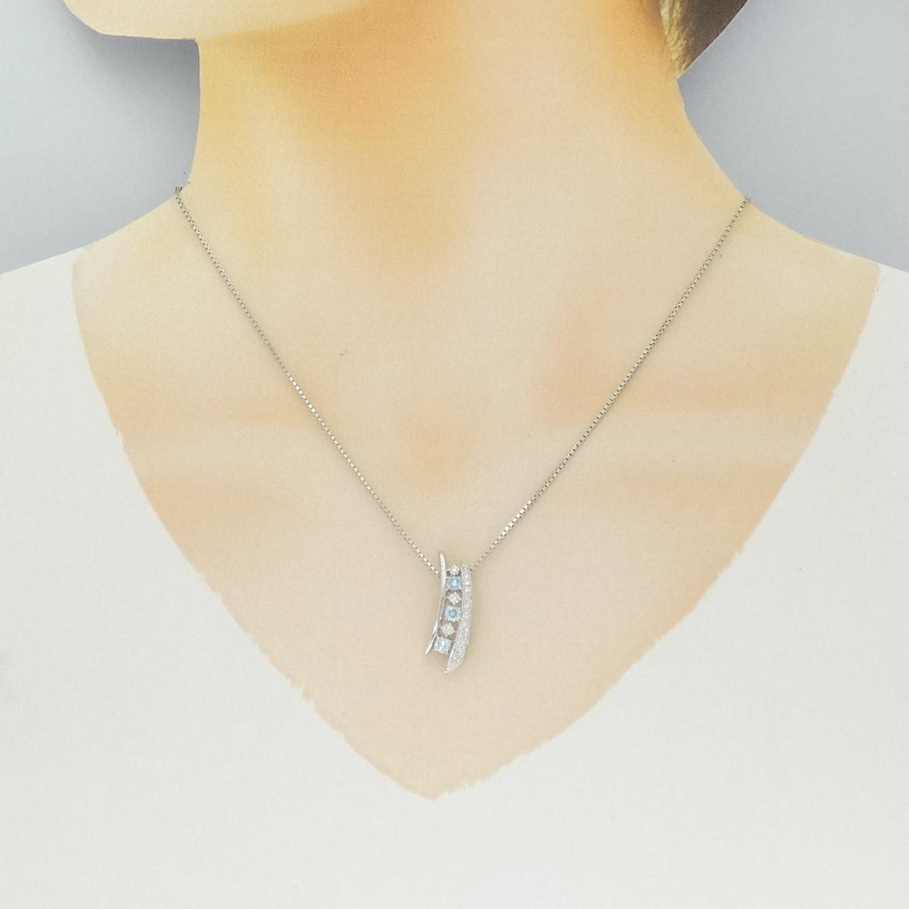 PT900/PT850 ダイヤモンド ネックレス 0.53CT