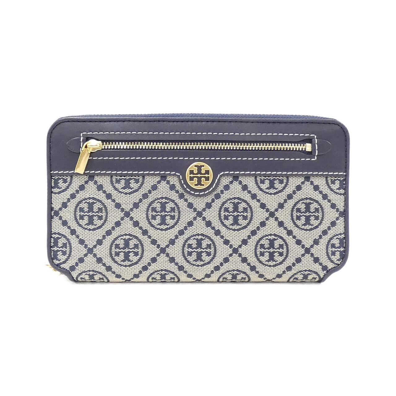 【極美品】TORY BURCH 長財布 Tモノグラム ジャガード ネイビーエルアイシーモール