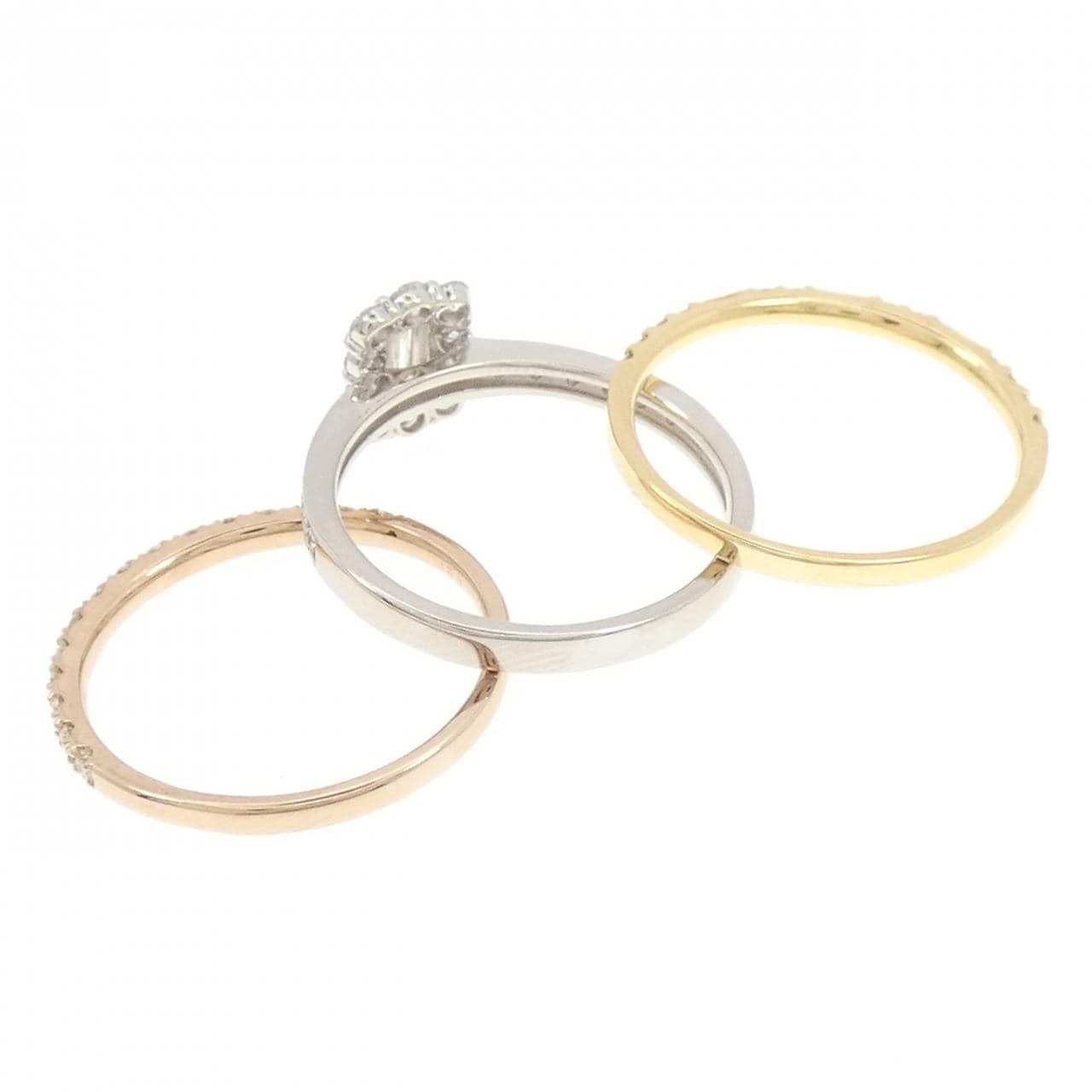 コメ兵｜【新品】PT900/K18YG/K18PG ダイヤモンド リング 0.50CT  