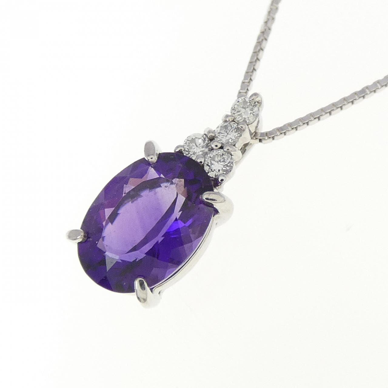 K18WG アメジスト ネックレス 1.01CT