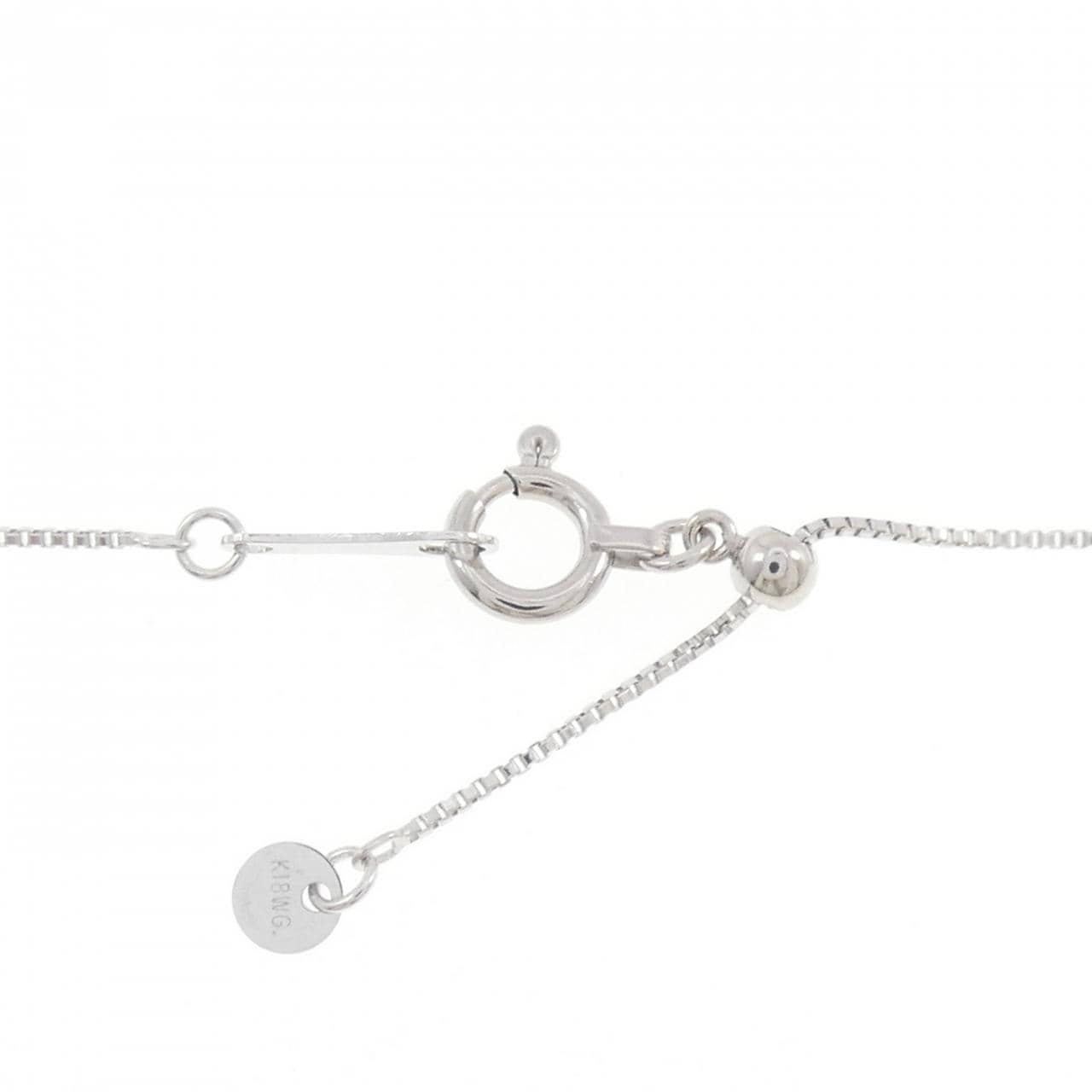 K18WG ハート ルビー ネックレス 0.35CT