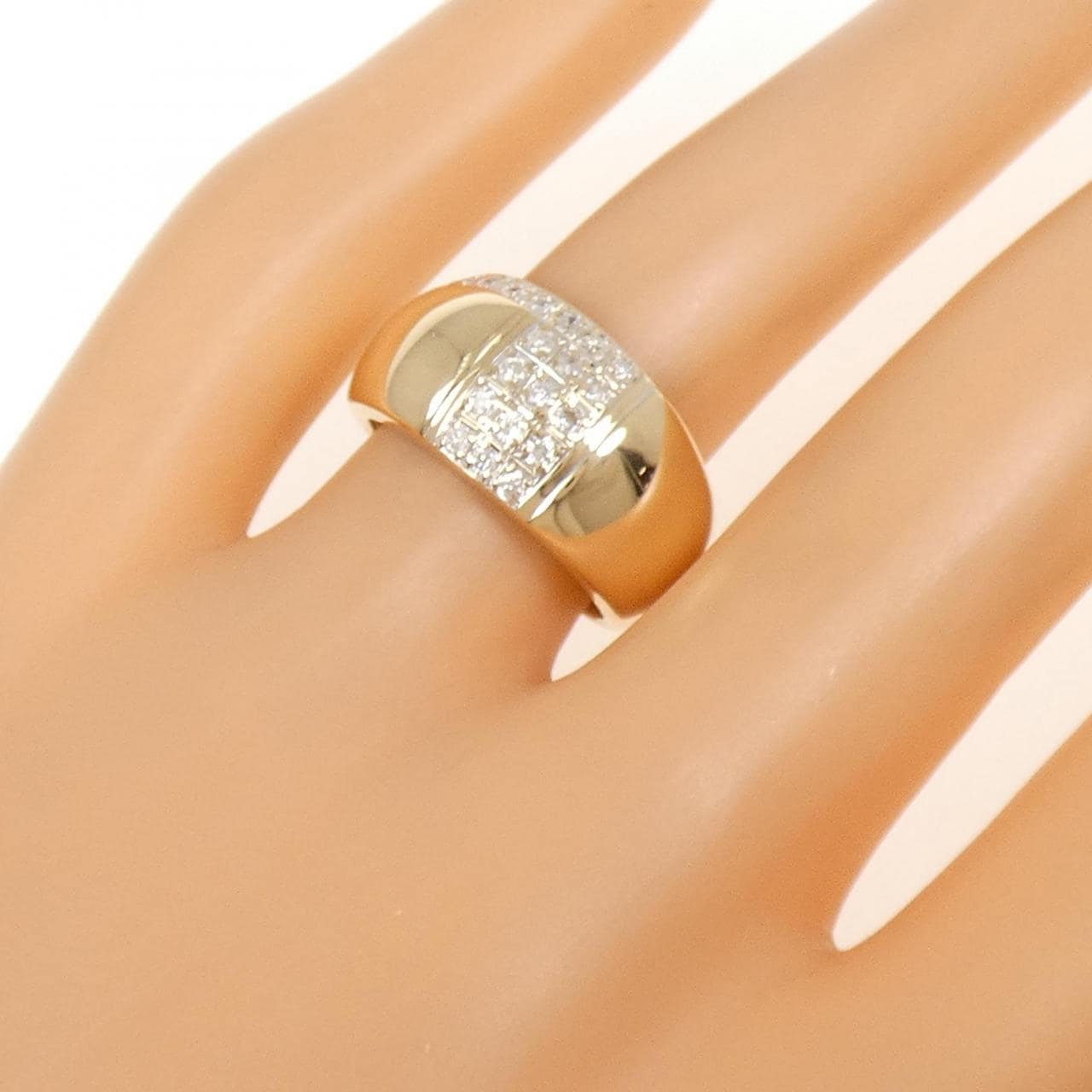 K18YG/K18WG ダイヤモンド リング 0.31CT