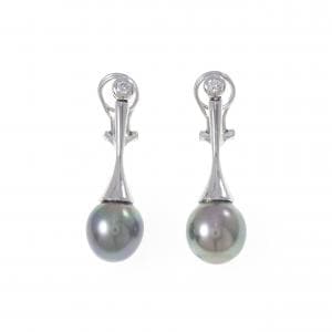 クイーン 黒蝶パール ピアス