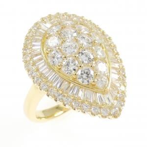 K18YG ダイヤモンド リング 2.40CT