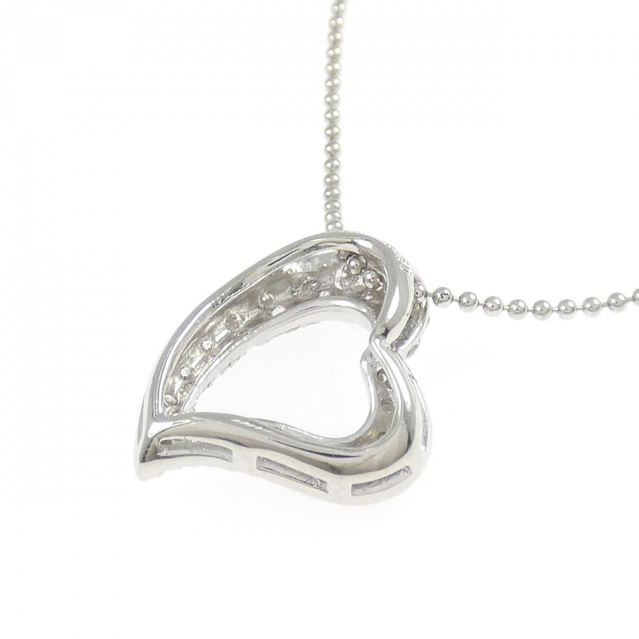 PT900/PT850 ハート ダイヤモンド ネックレス 0.50CT