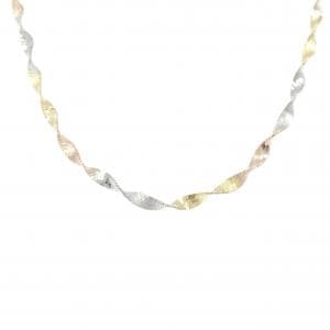 K18スリーカラー ネックレス