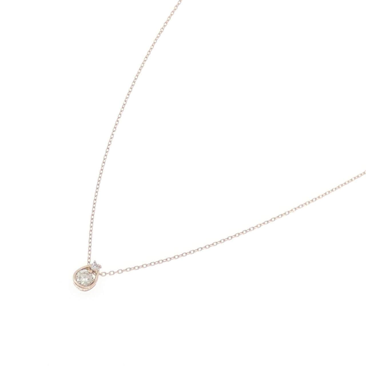 K18PG ダイヤモンド ネックレス 0.130CT