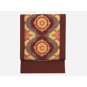 名古屋帯　ちりめん染帯　全通柄