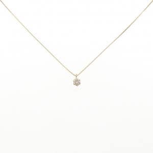 K18YG ソリティア ダイヤモンド ネックレス 0.10CT