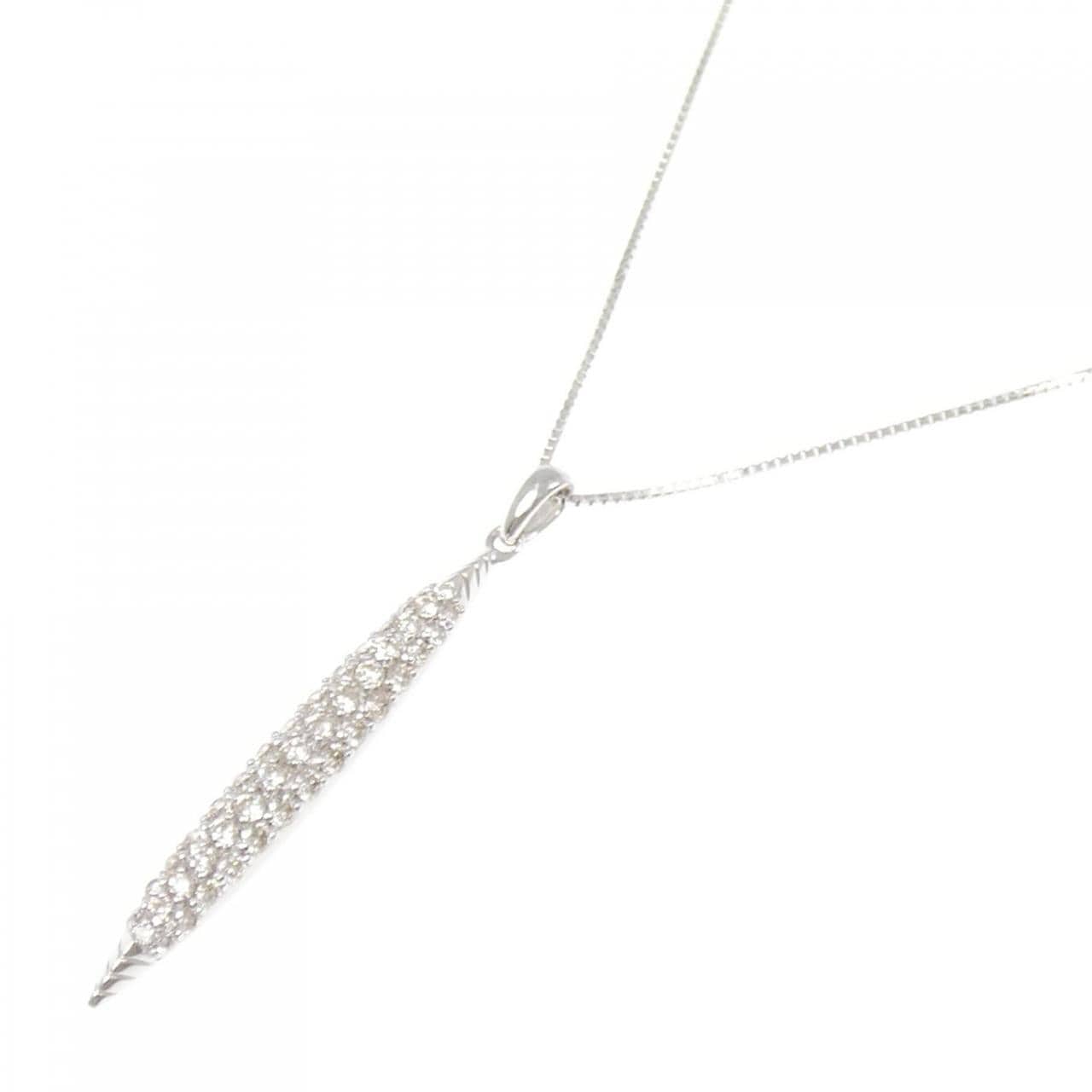 K18WG ダイヤモンド ネックレス 0.62CT