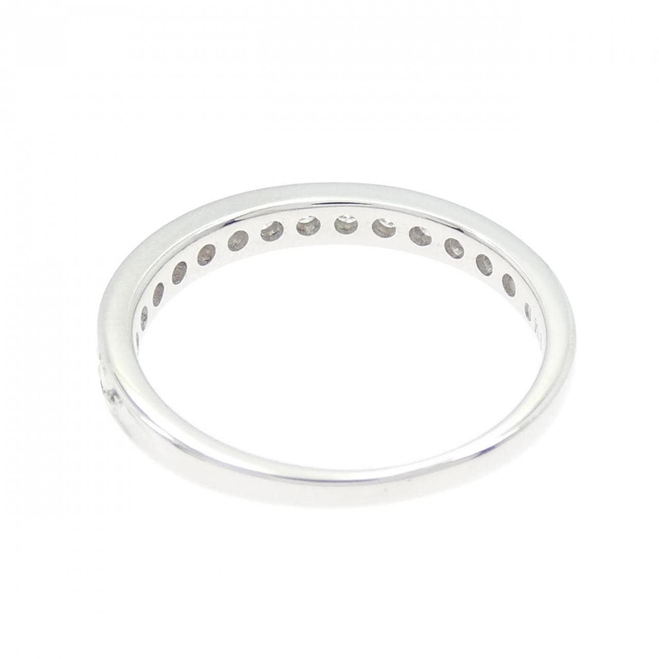 K18WG ハーフエタニティ ダイヤモンド リング 0.27CT