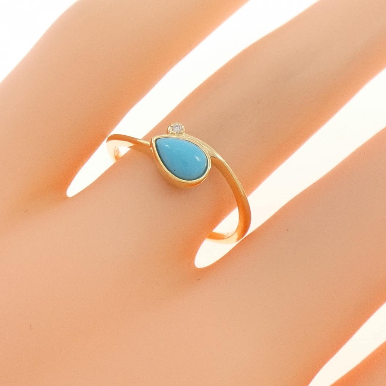 K18YG ターコイズ リング