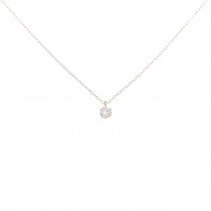 K18PG/K18YG ソリティア ダイヤモンド ネックレス 0.13CT