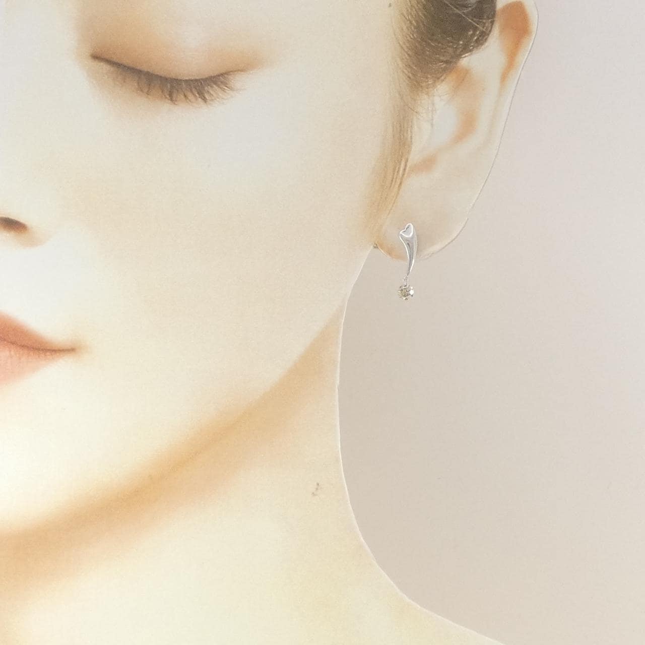 K18WG ダイヤモンド ピアス 0.40CT