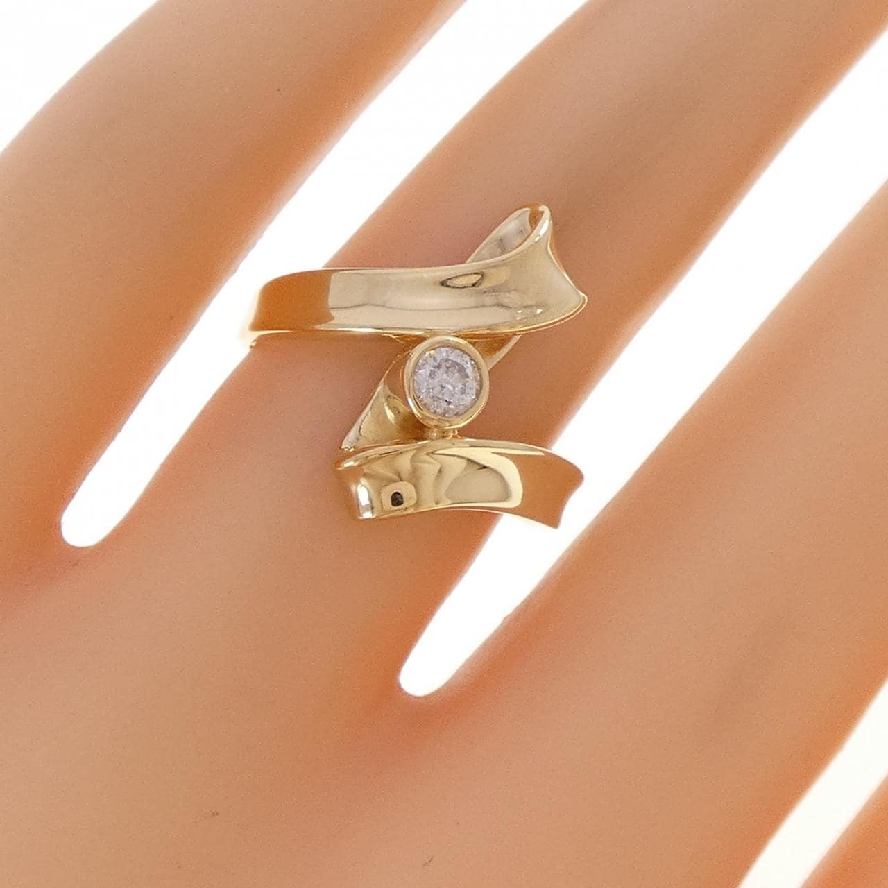 K18YG ダイヤモンド リング 0.12CT