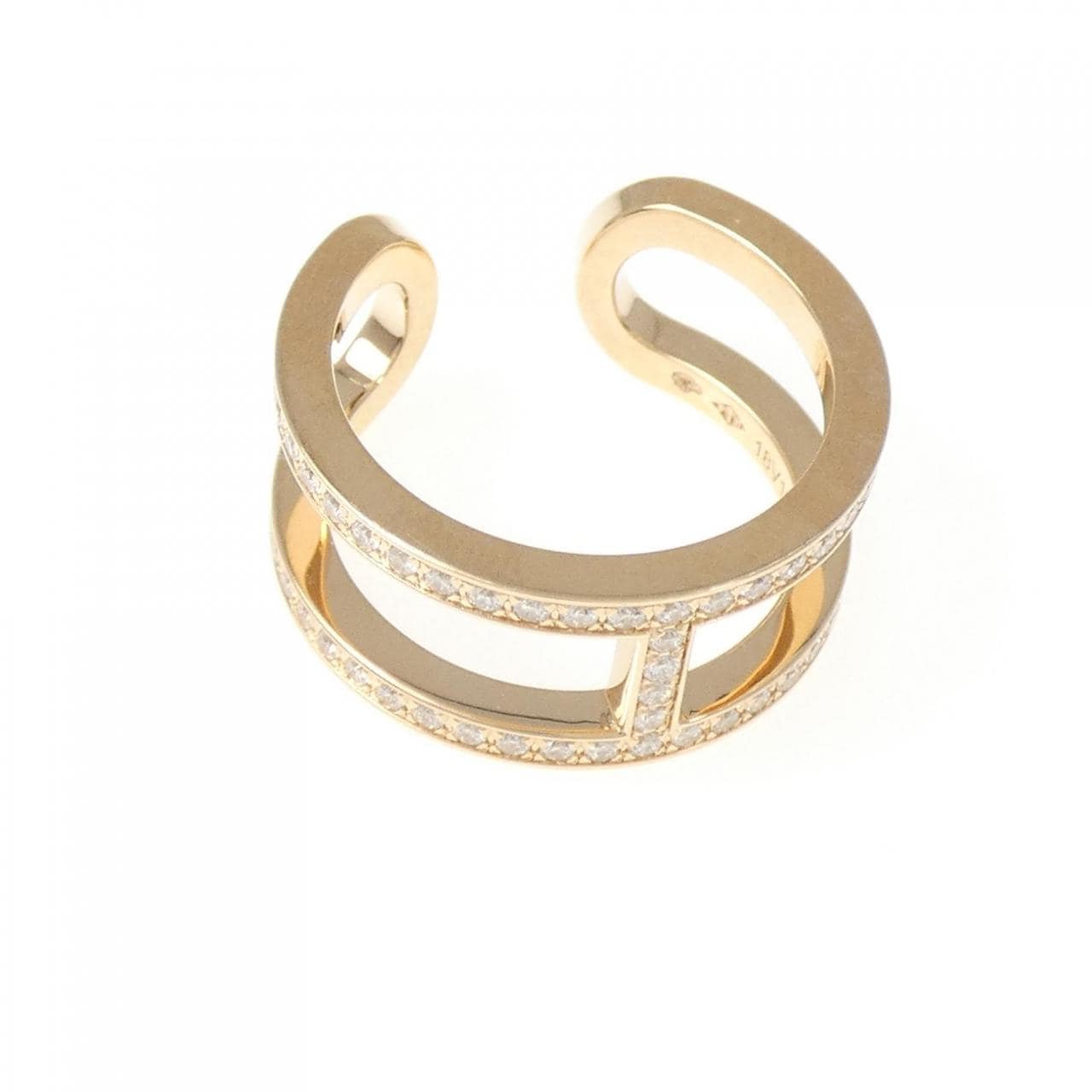 HERMES Ever Chaine d&#39;Ancre MM Ring 0.59CT