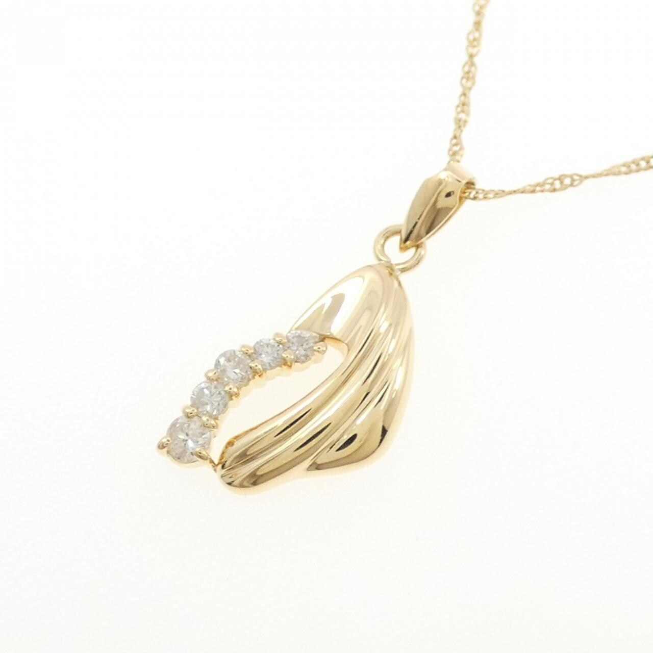K18YG ダイヤモンド ネックレス 0.15CT