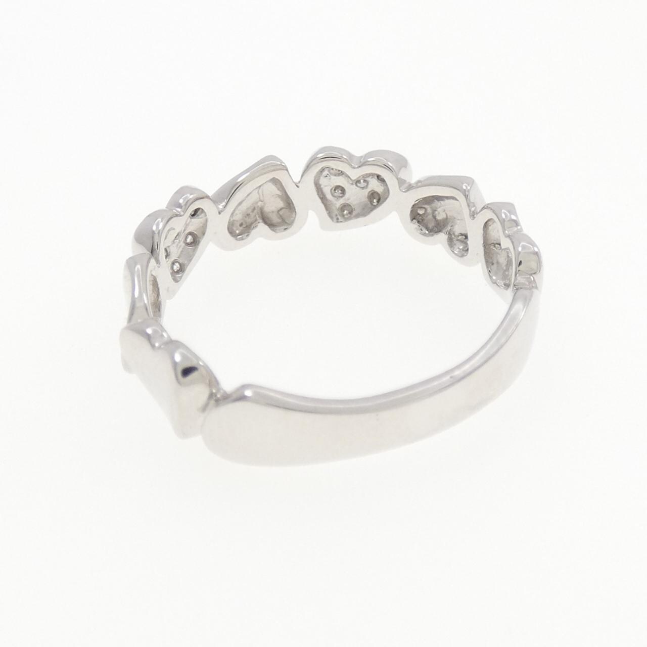 K18WG ハート ダイヤモンド リング 0.08CT