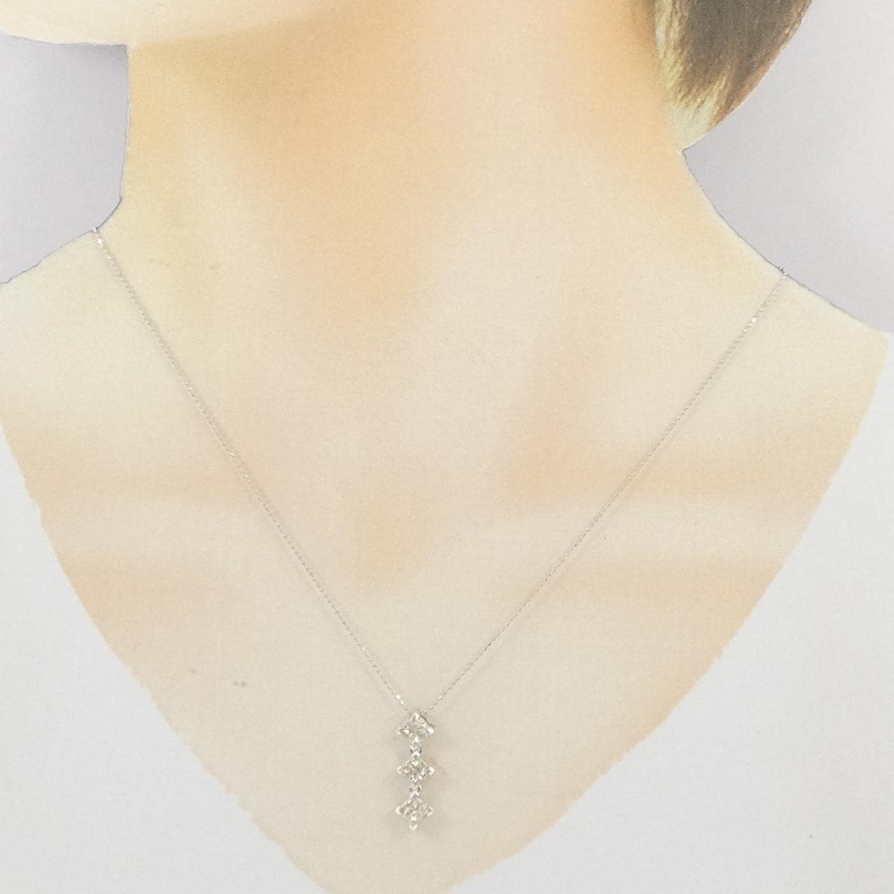 K18WG ダイヤモンド ネックレス 0.50CT