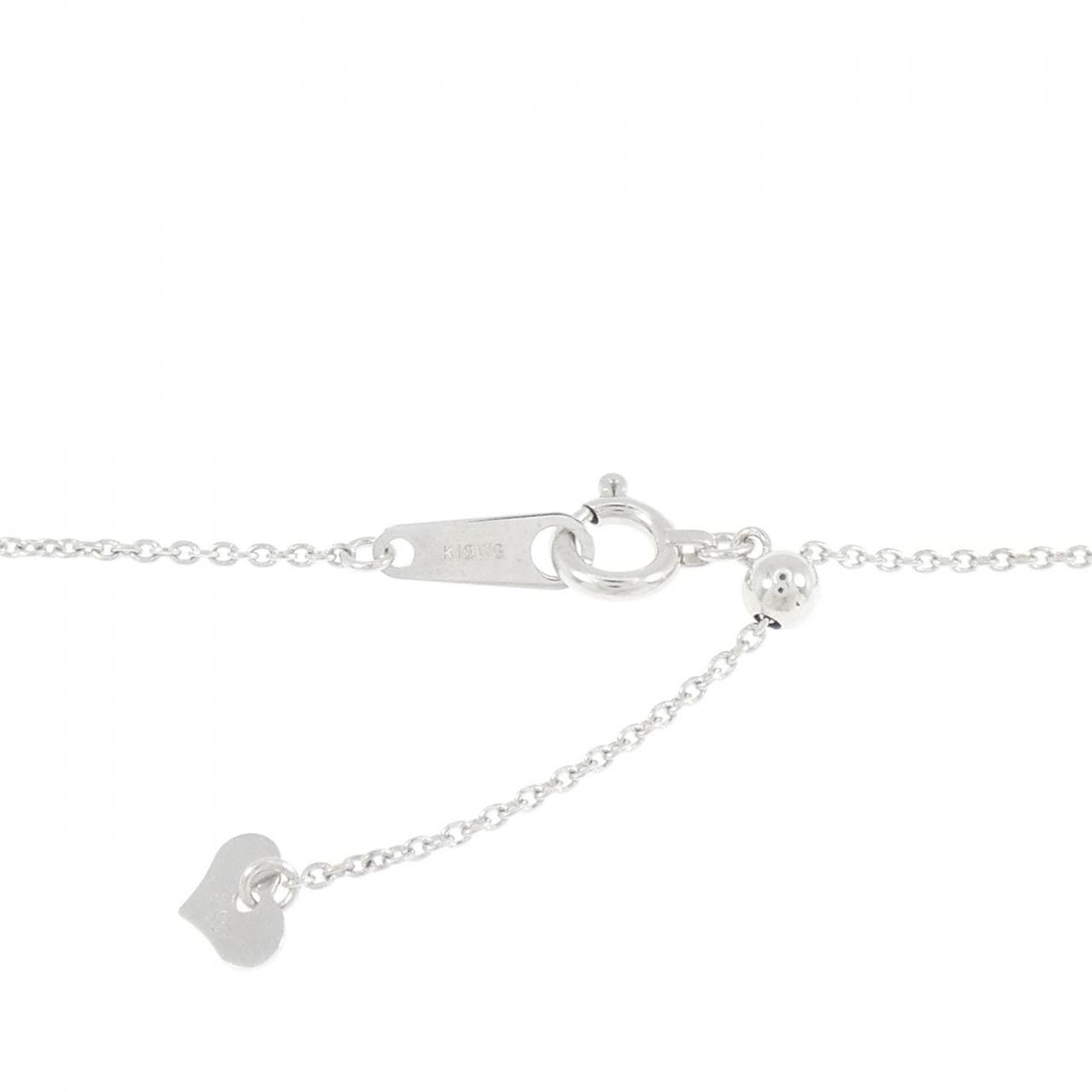 K18WG ハート ダイヤモンド ネックレス 0.47CT