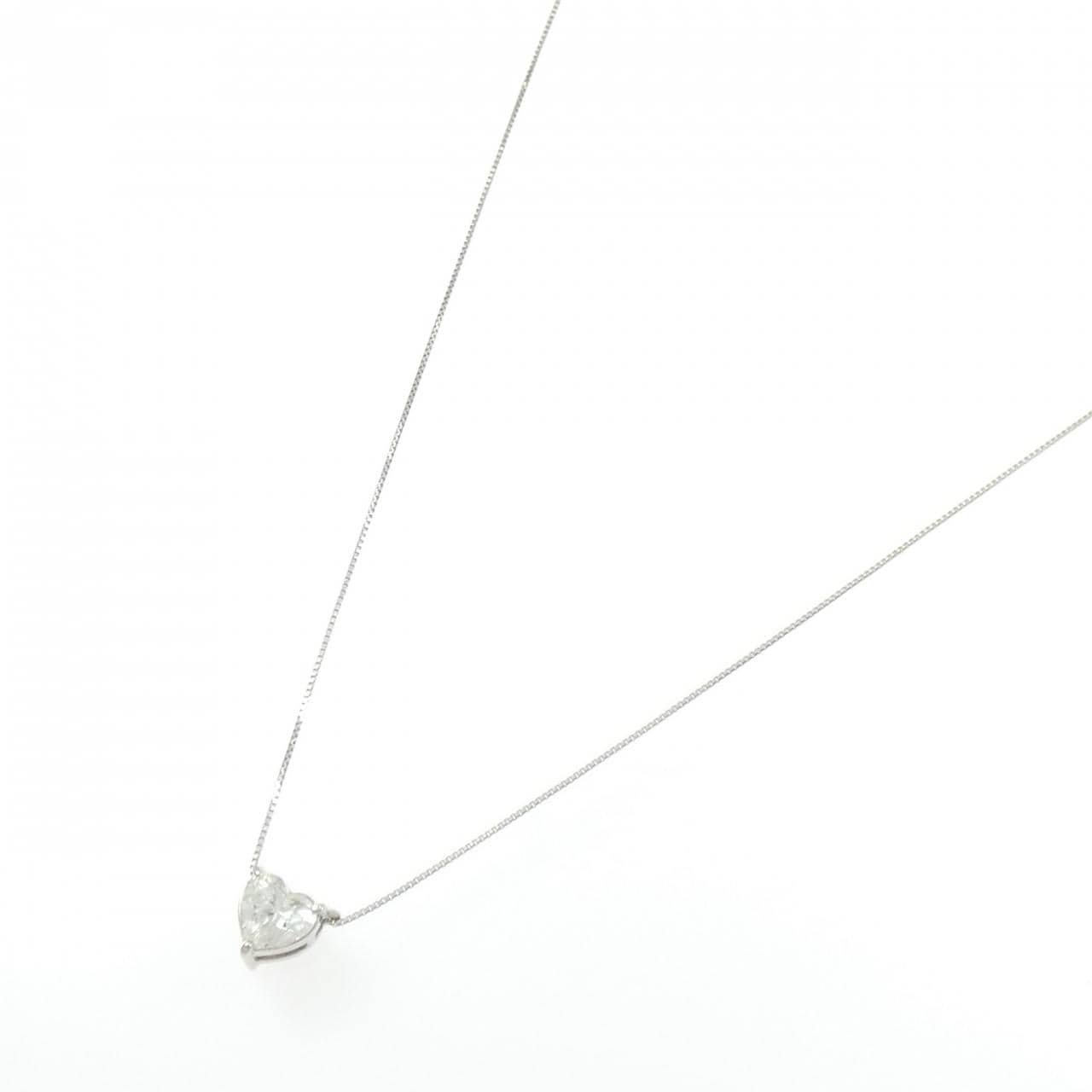 PT850 ダイヤモンド ネックレス 1.001CT I I1 ハートシェイプ