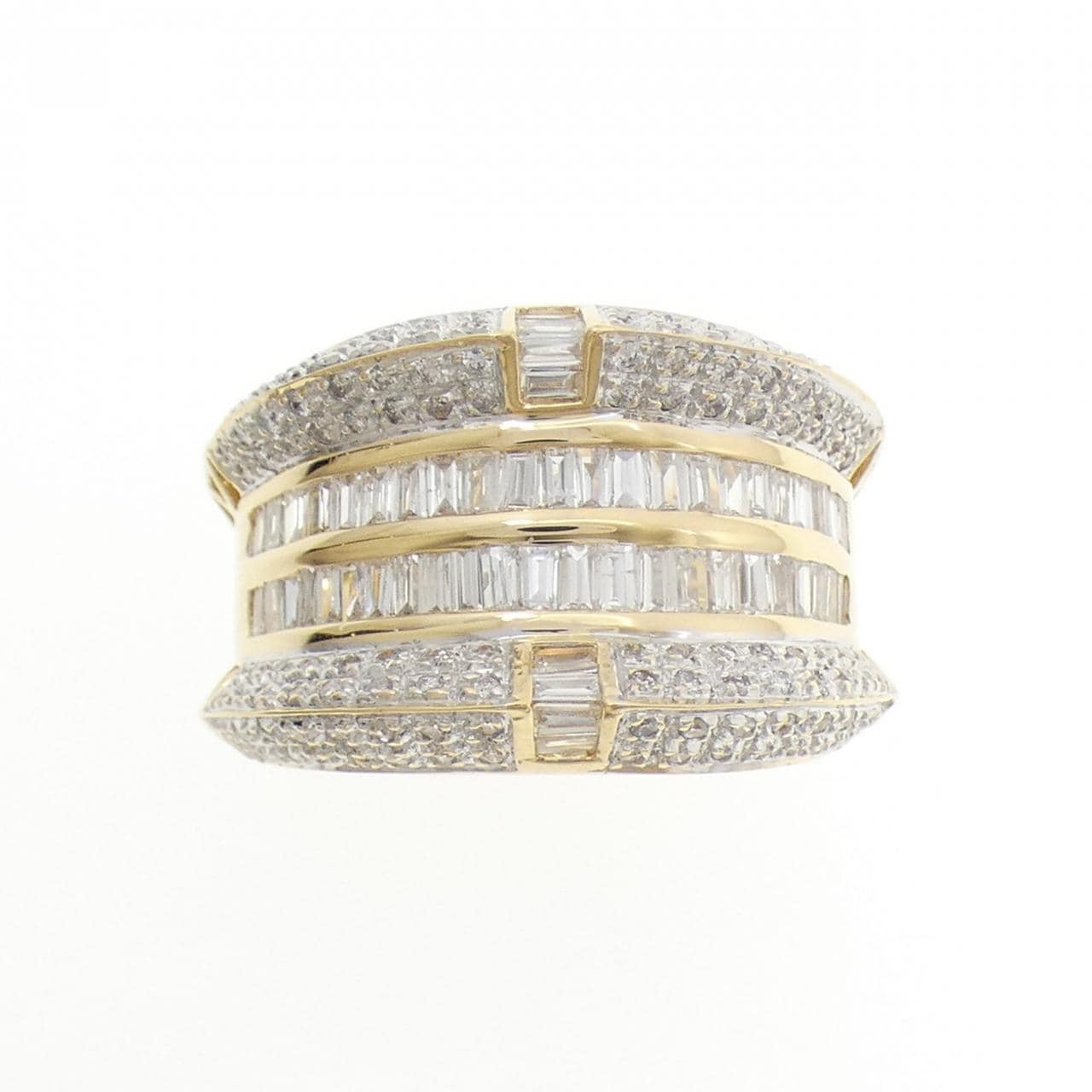 K18YG ダイヤモンド リング 1.56CT