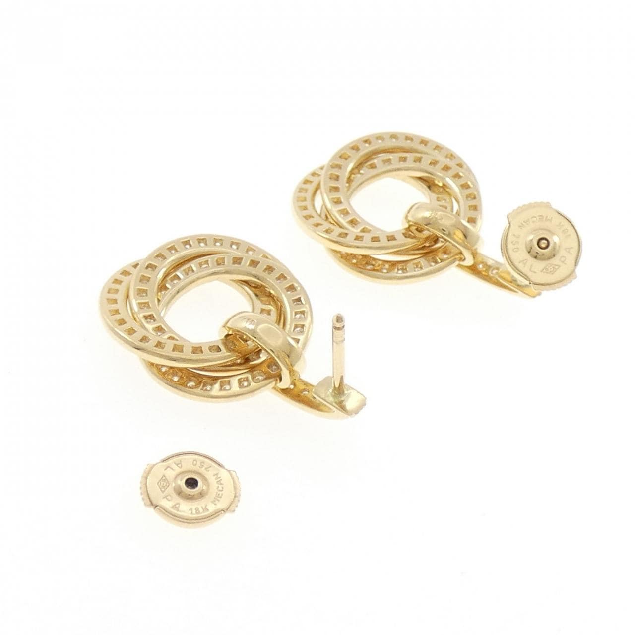 K18YG/750YG ダイヤモンド ピアス 1.13CT