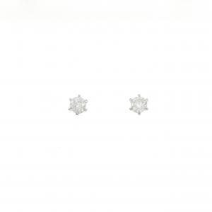 PT900 ソリティア ダイヤモンド ピアス 0.50CT