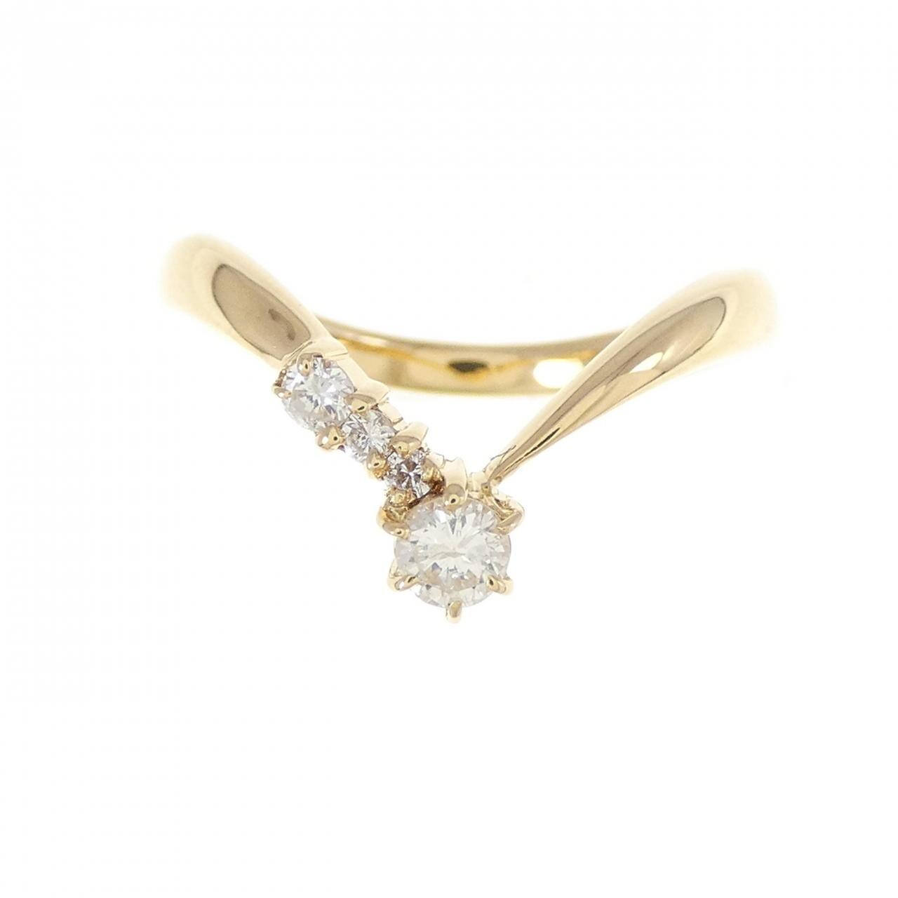K18YG ダイヤモンド リング 0.15CT