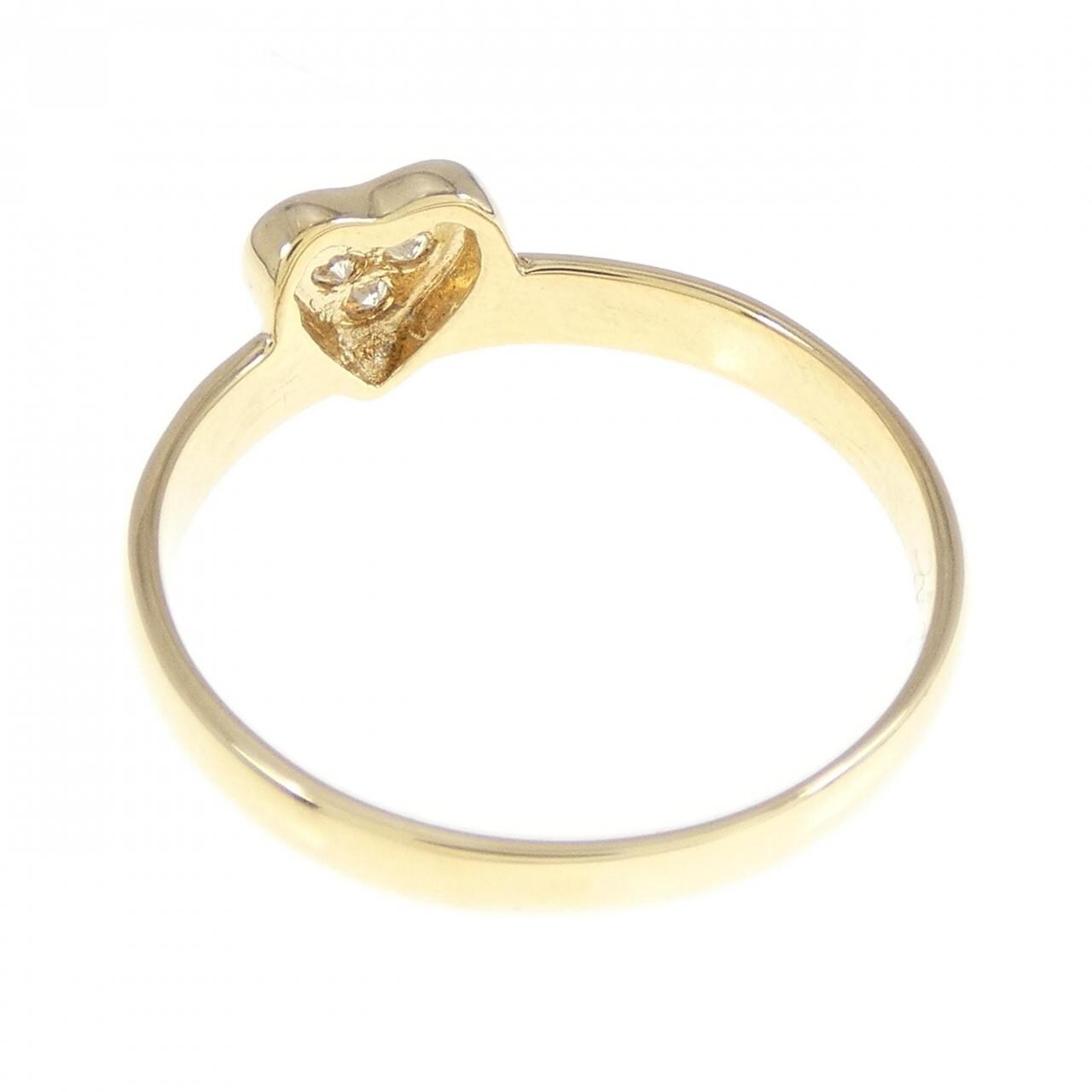 K18YG heart Diamond ring