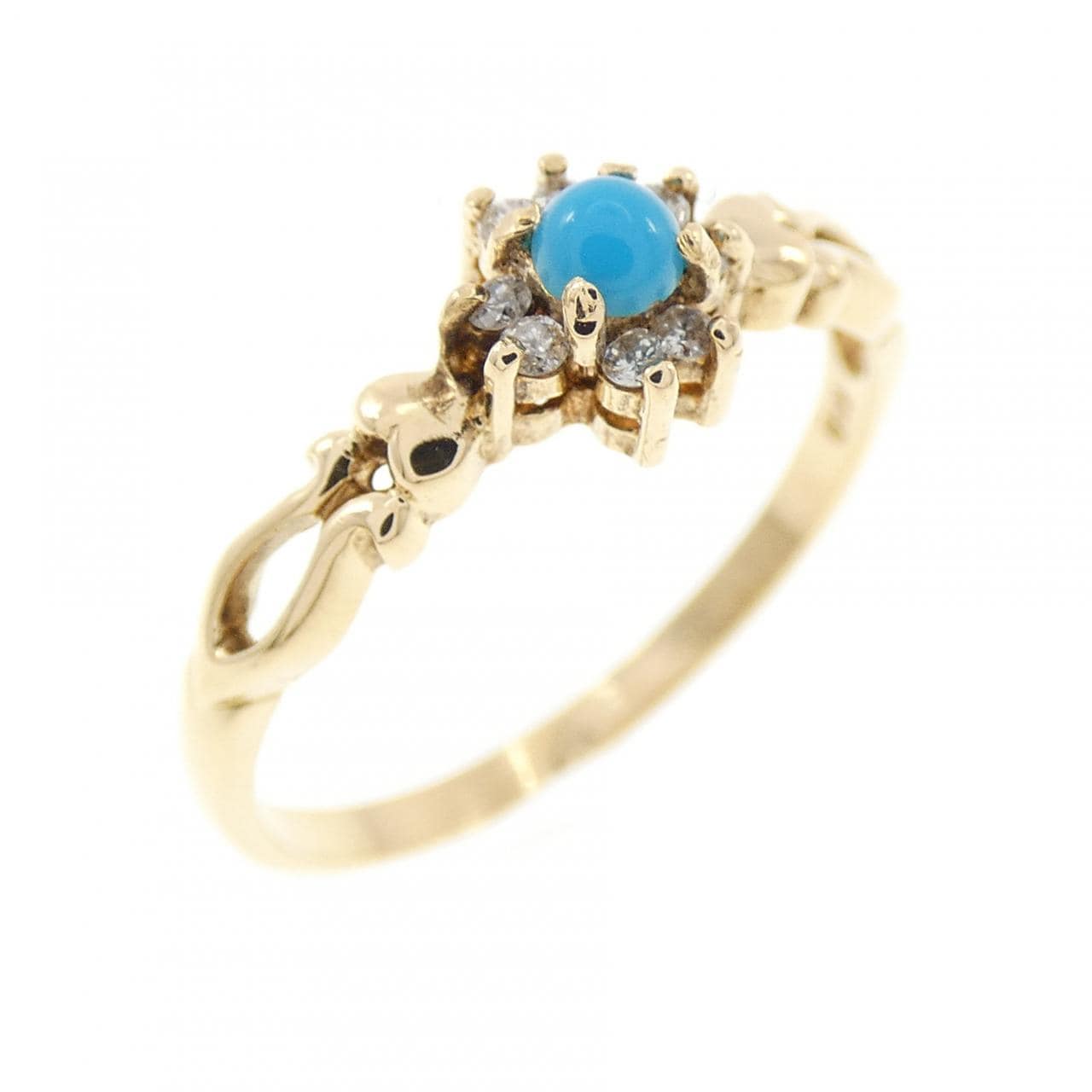 K18YG ターコイズ リング