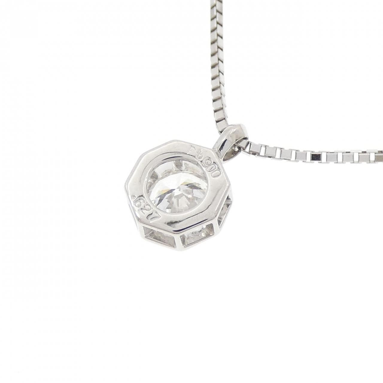PT900/PT850 ソリティア ダイヤモンド ネックレス 0.627CT