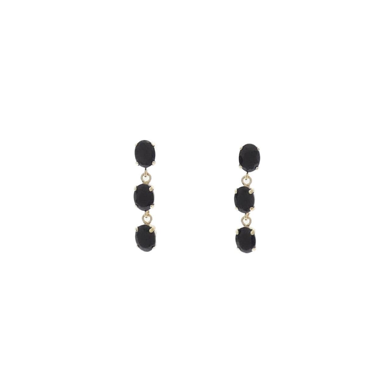 【新品】K10YG オニキス ピアス