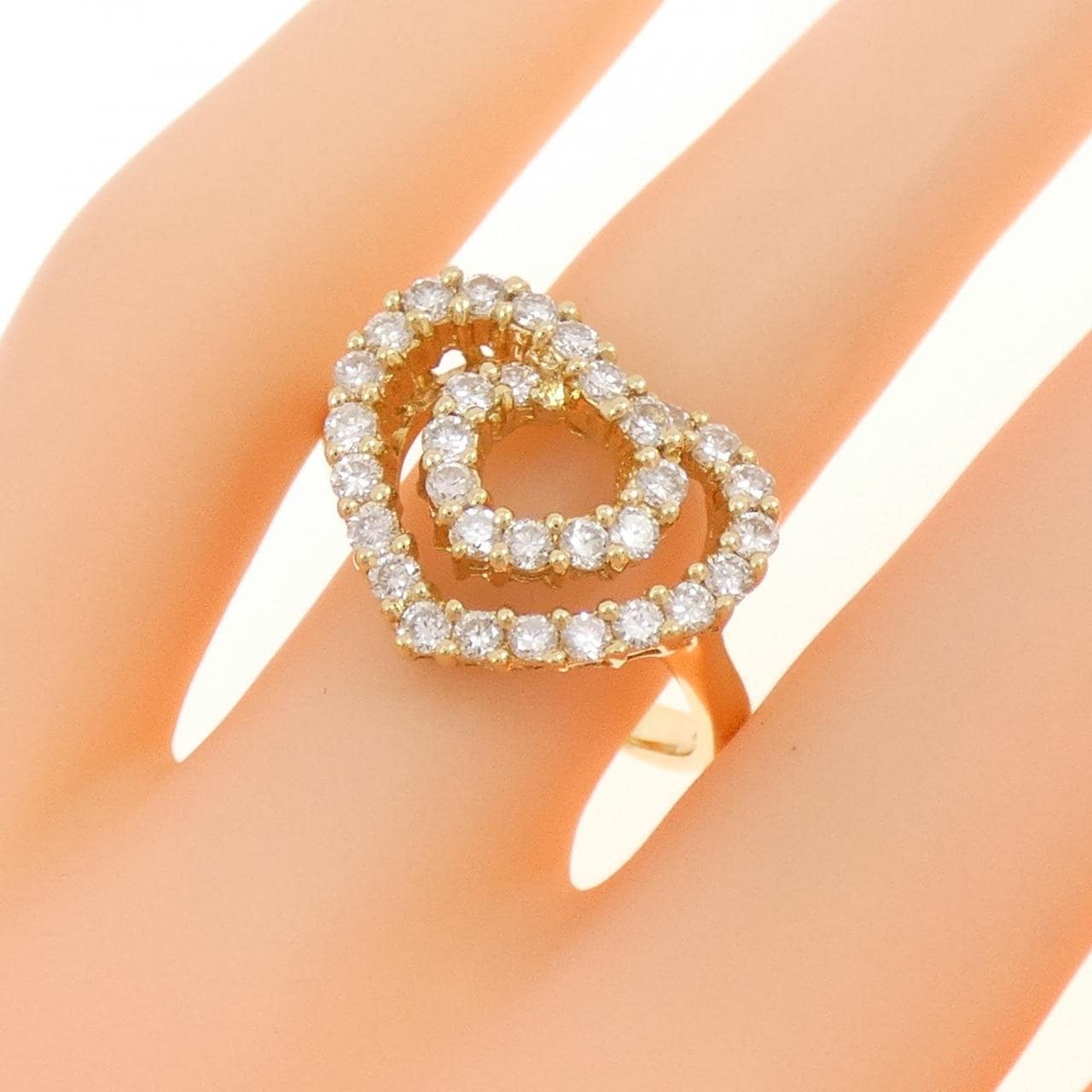 750YG ハート ダイヤモンド リング 0.97CT
