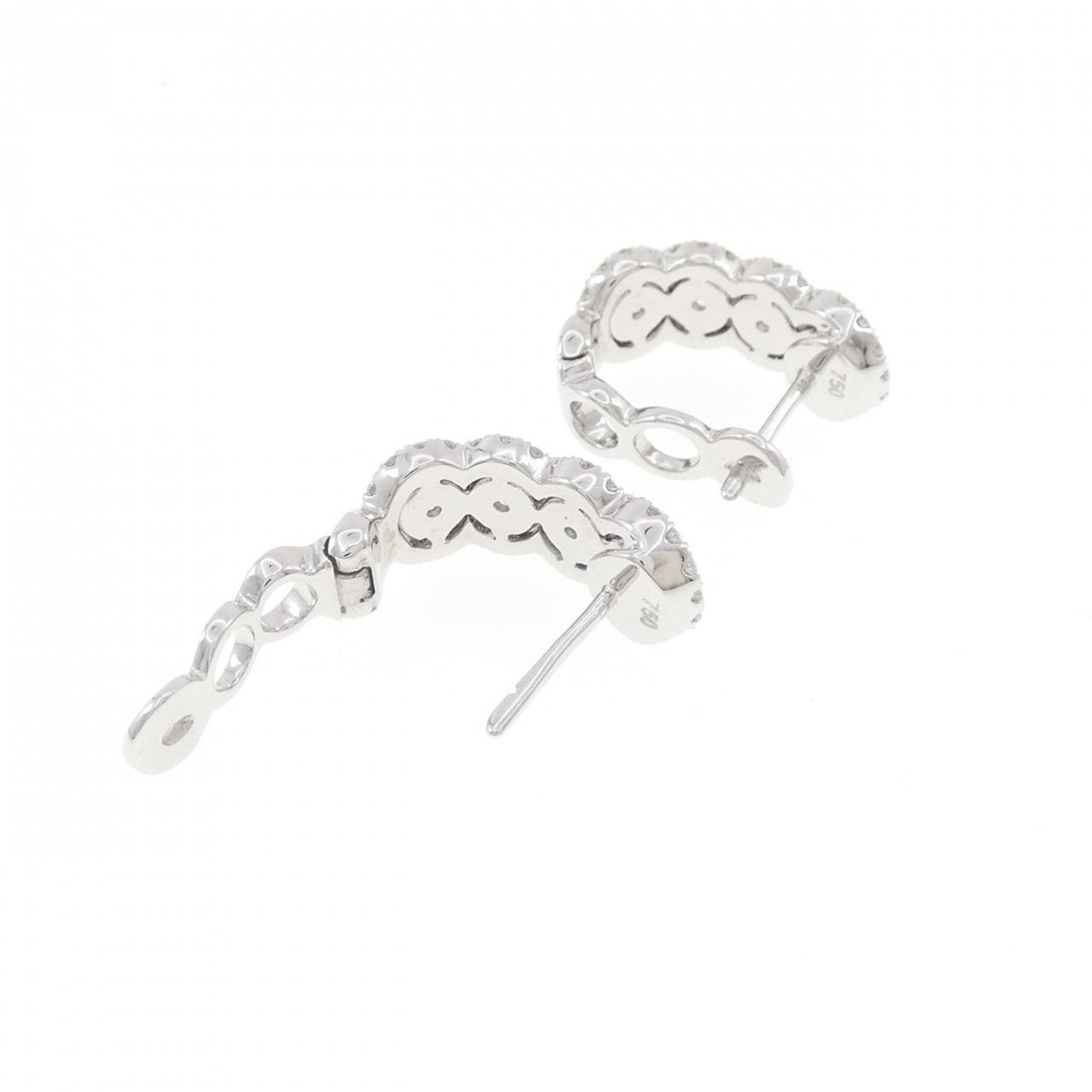750WG ダイヤモンド ピアス 1.00CT
