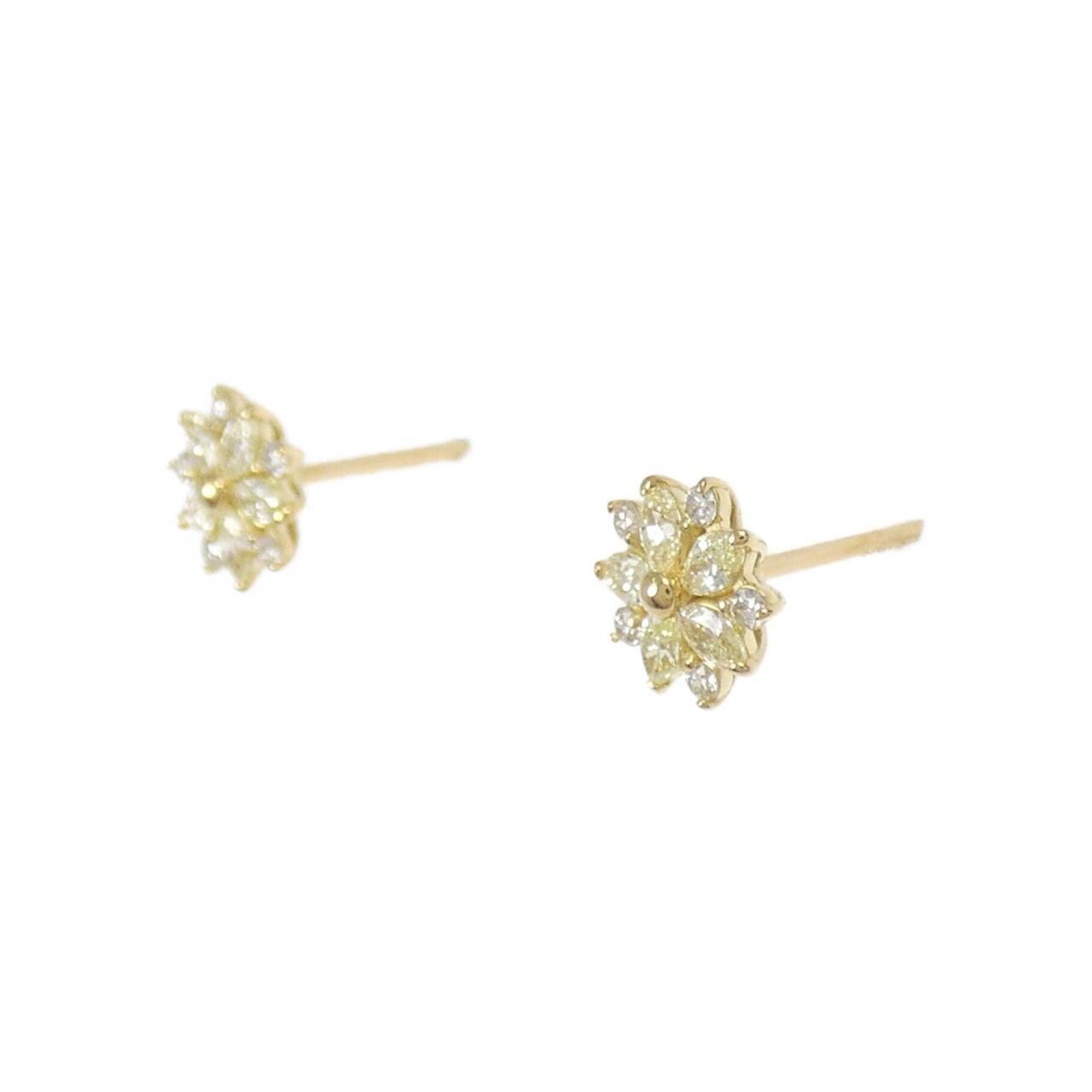 【新品】K18YG ダイヤモンド ピアス 0.30CT