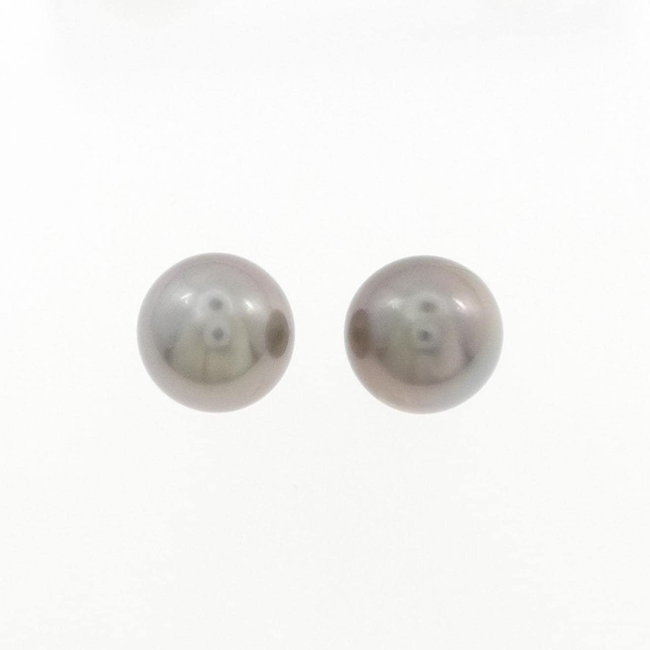 K14WG 黒蝶パール ピアス 11.2mm