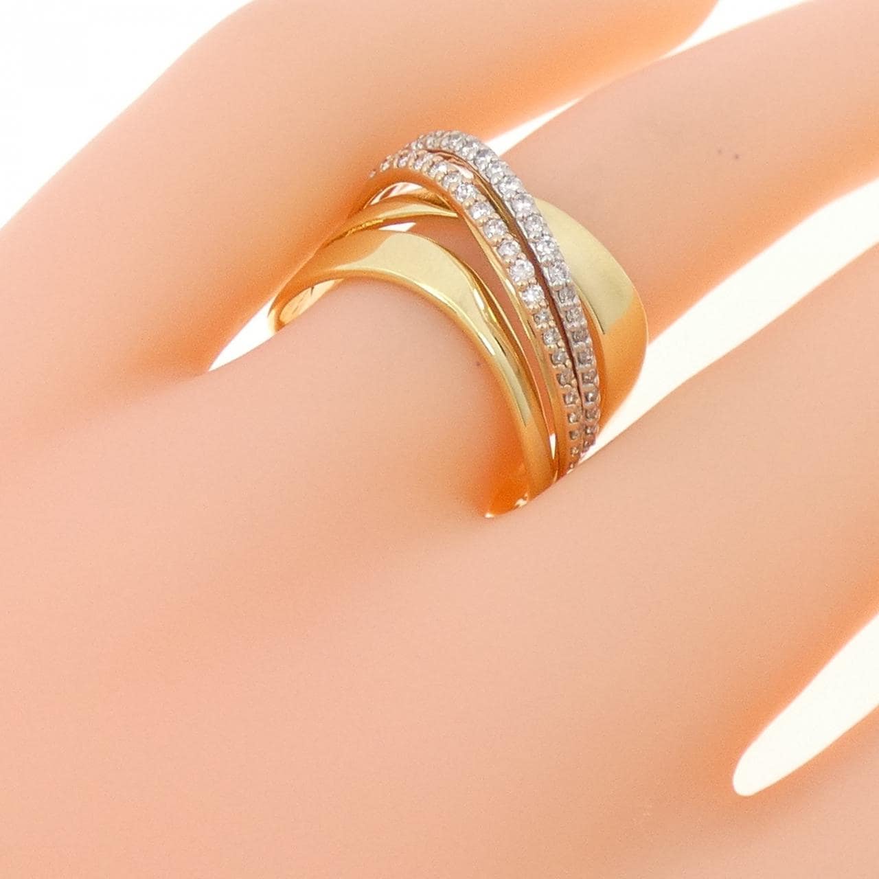 K18YG/K18PG/PT900 ダイヤモンド リング 0.30CT