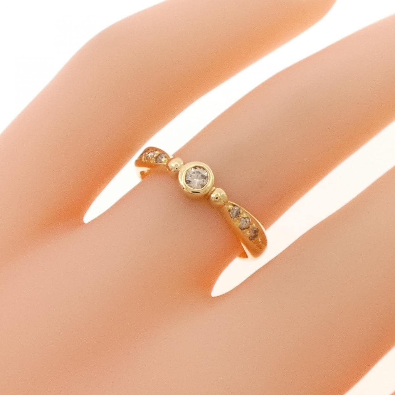 K18YG ダイヤモンド リング 0.16CT