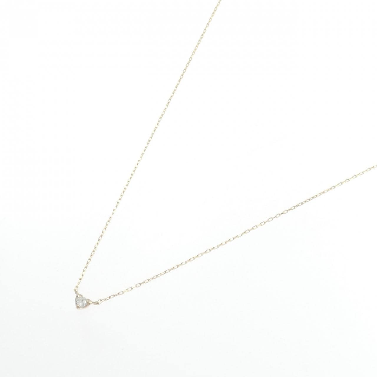 K10YG ソリティア ダイヤモンド ネックレス 0.03CT