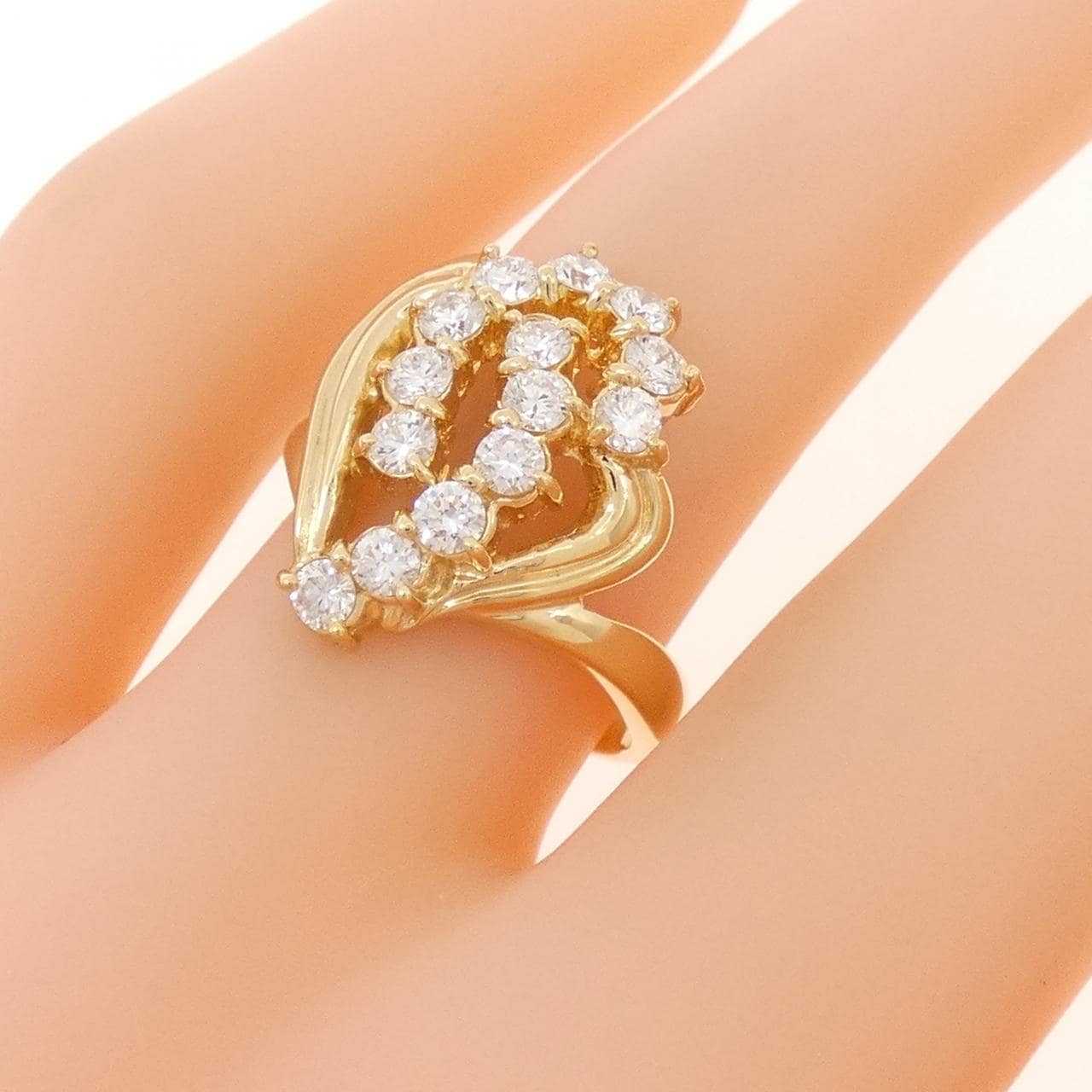 K18YG ダイヤモンド リング 0.71CT