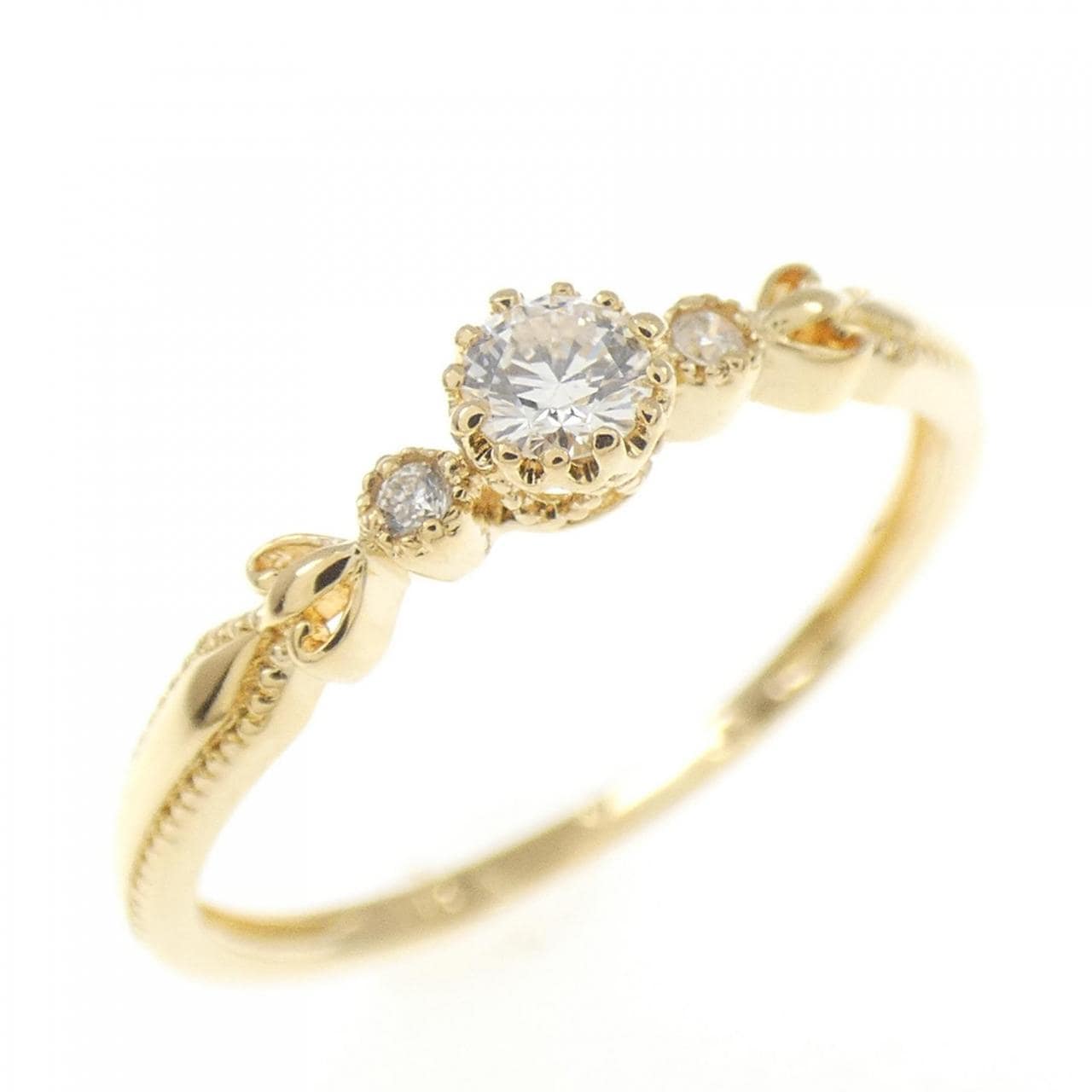 K18YG ダイヤモンド リング 0.08CT