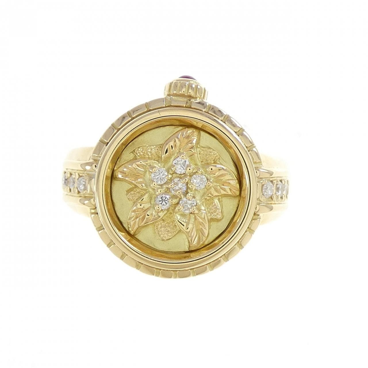 K18YG ルビー リング 0.04CT