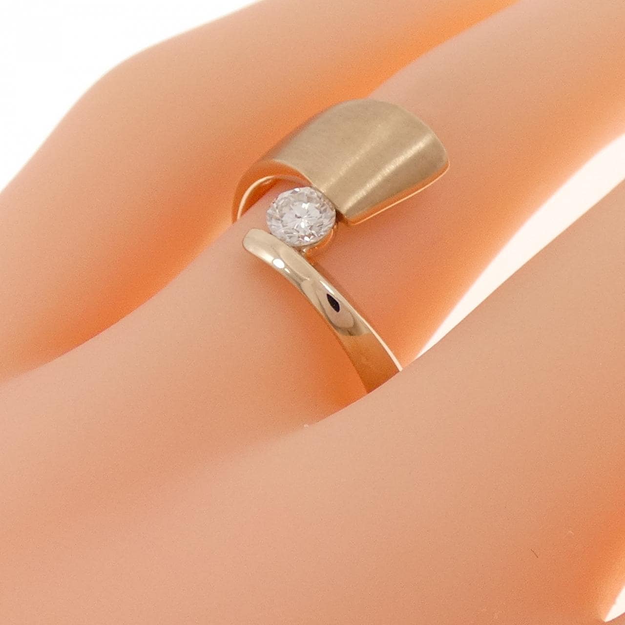K18PG ダイヤモンド リング 0.35CT