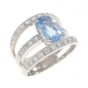 PT900 アクアマリン リング 2.07CT