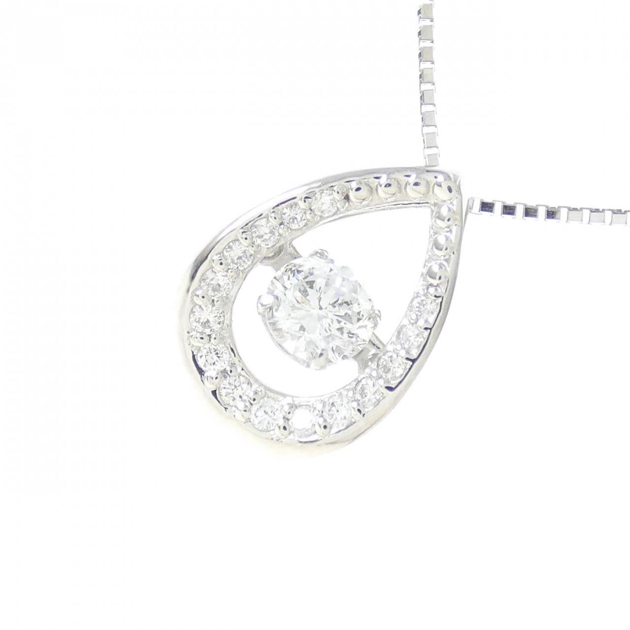 [BRAND NEW] PT Diamond Necklace 0.329CT F SI2 Good