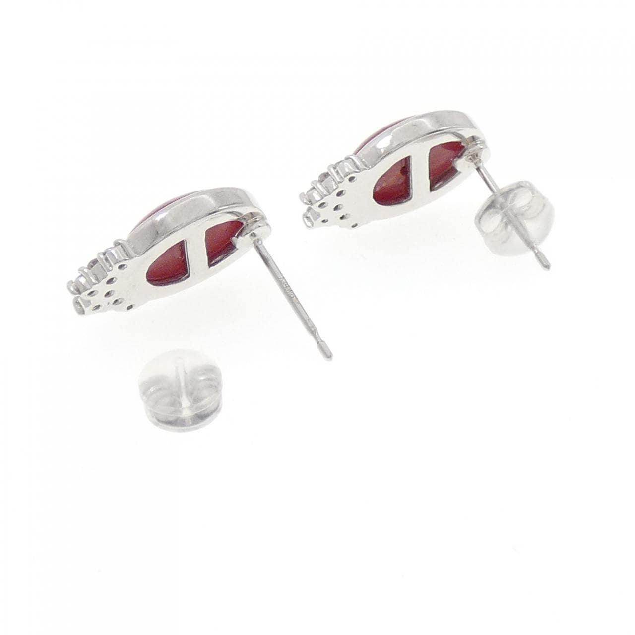 K14WG サンゴ ピアス