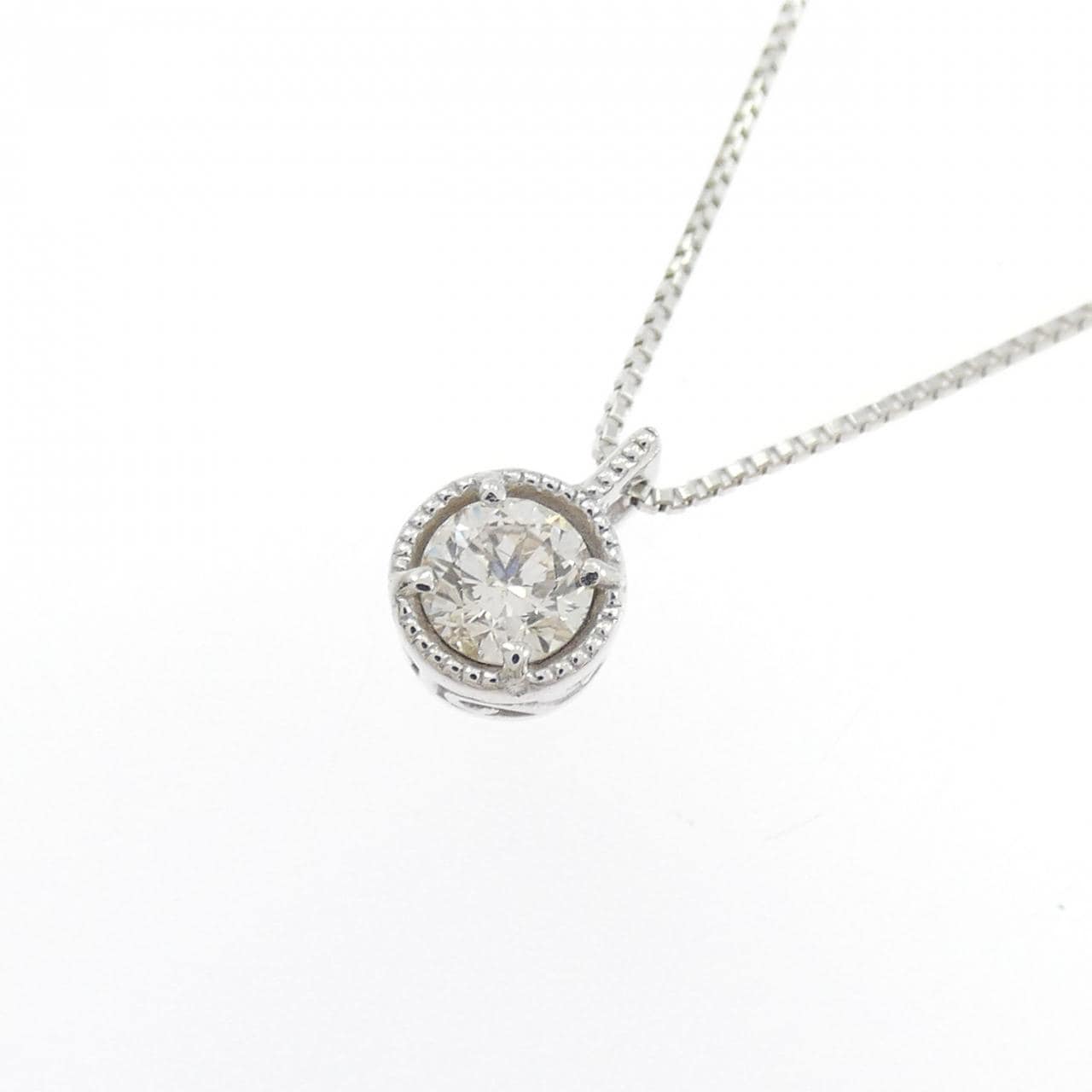 K18WG ダイヤモンド ネックレス 0.20CT