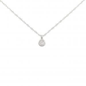PT900/PT850 ソリティア ダイヤモンド ネックレス 0.10CT