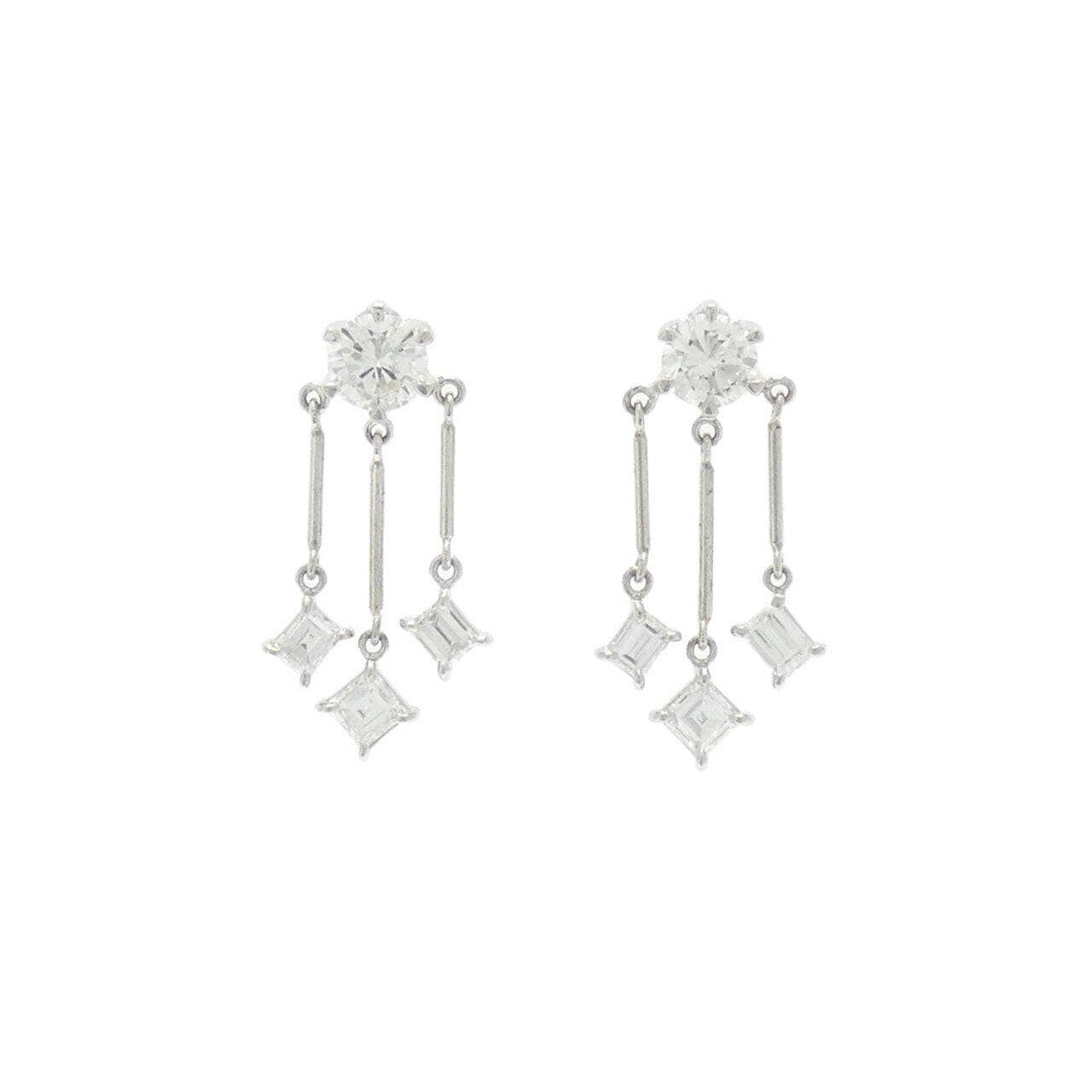 PT900 ダイヤモンド ピアス 0.64CT